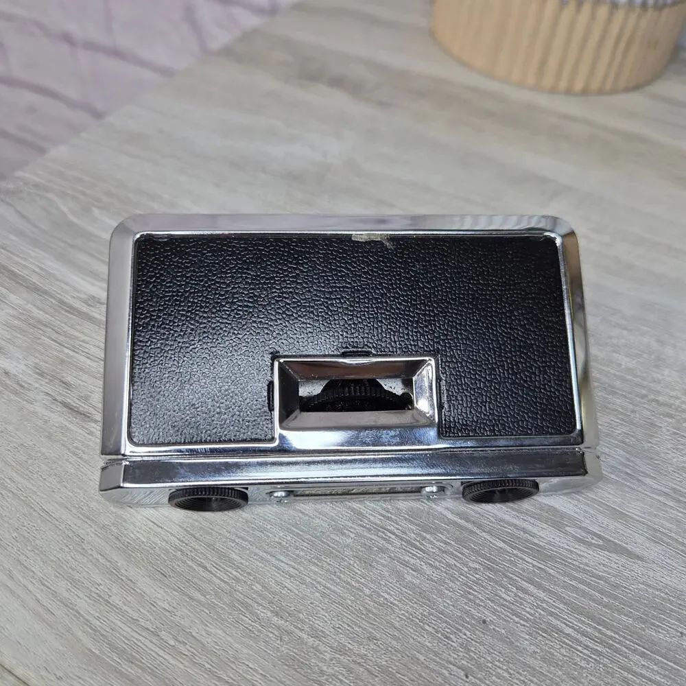 Vintage Sport Glass 3x25mm Folding Opera Glasses Pocket Binoculars Chrome Japan